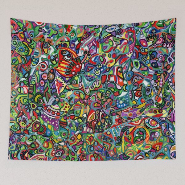 Item preview, 60. Wiii...colorful explosion, live, power, cuteness, sweet abstract doodle by Veera Zukova designed and sold by Veera Zukova.