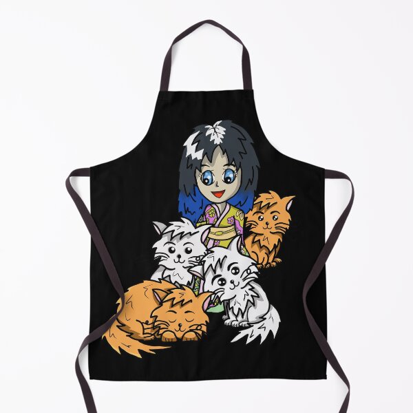 Item preview, Cute cats with a kawaii girl in a kimono designed and sold by CuisineCat.