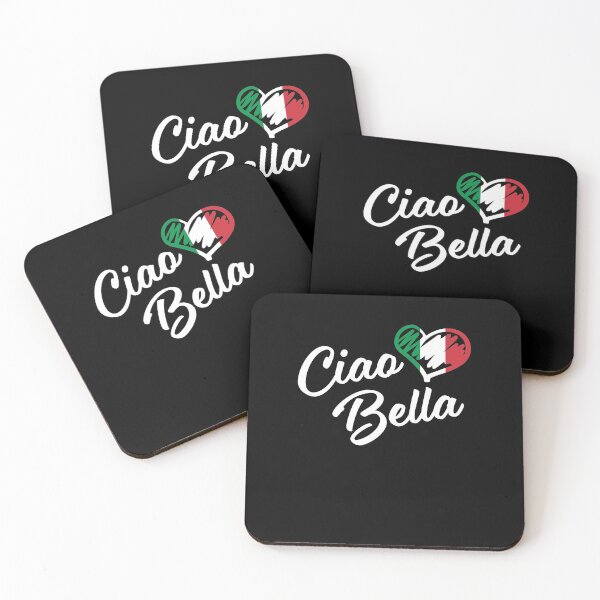 Item preview, Italian Heart Ciao Bella Script Cute Italia designed and sold by TrndSttr.