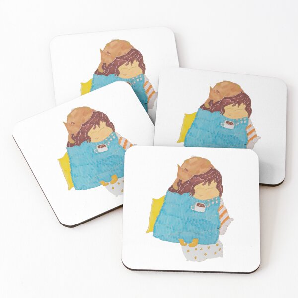 Item preview, Girl sleeping on pillows with a cat designed and sold by Ingahaliullina.
