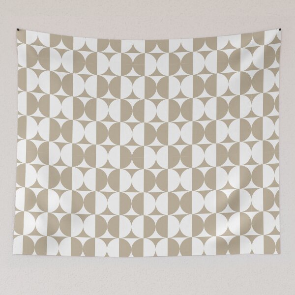 Item preview, Retro Mondrian Grey Circle - Geometric Pattern designed and sold by SLGA-Designs.