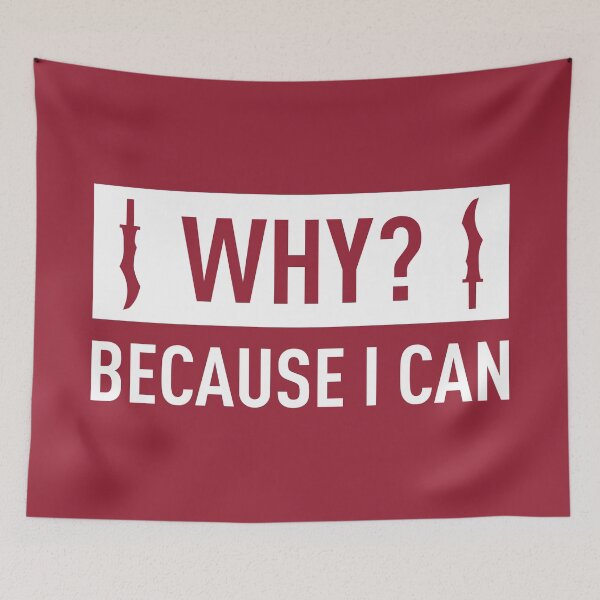 Item preview, Why? Because I Can (Red BG) designed and sold by FilipeFerreira.