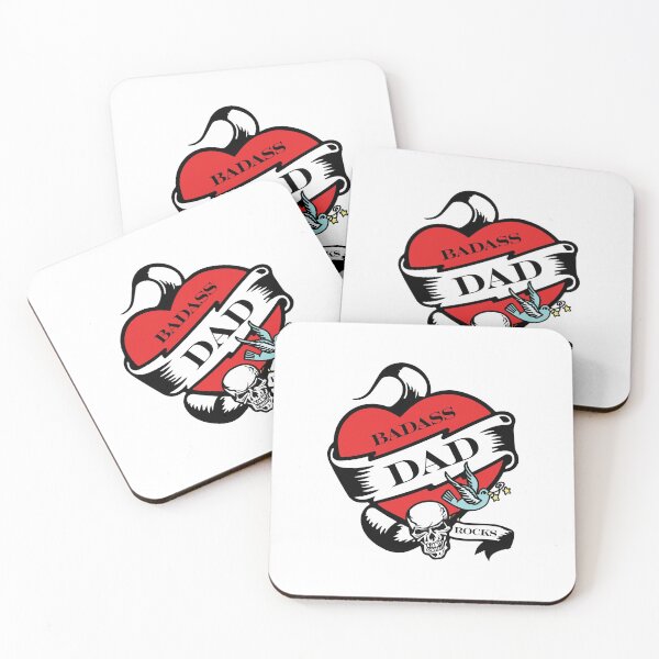 Item preview, Badass Dad Rocks - Cool Dad Tattoo designed and sold by DesignByLeo.