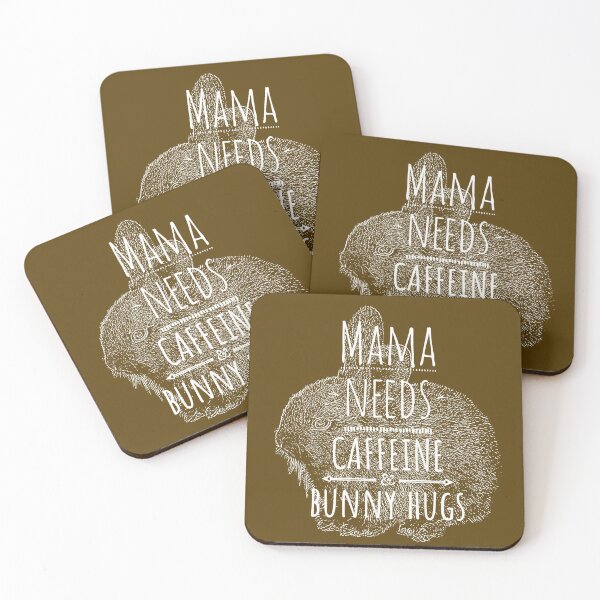 Item preview, Mama Needs Caffeine and Bunny Hugs designed and sold by CRHPOD20.