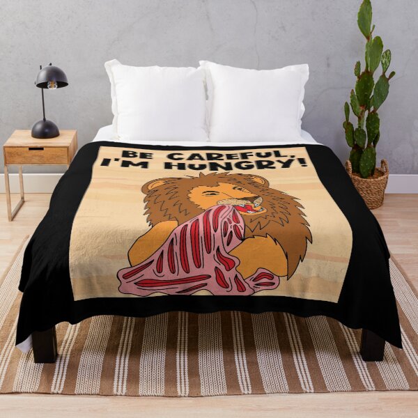 Item preview, Funny And Hungry Lion With Saying designed and sold by flofin.