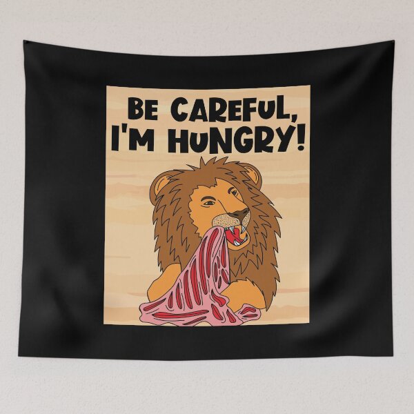 Item preview, Funny And Hungry Lion With Saying designed and sold by flofin.