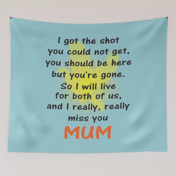 Item preview, I miss you mum black text designed and sold by StencilMyst ..