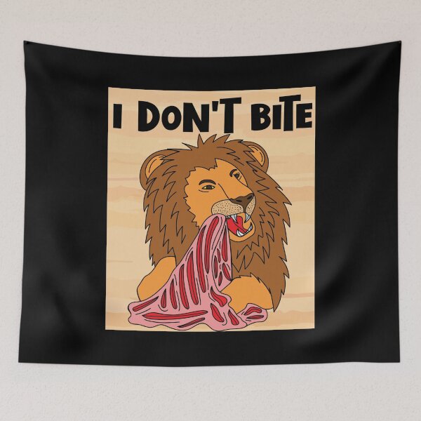 Item preview, Funny And Hungry Lion With Saying designed and sold by flofin.