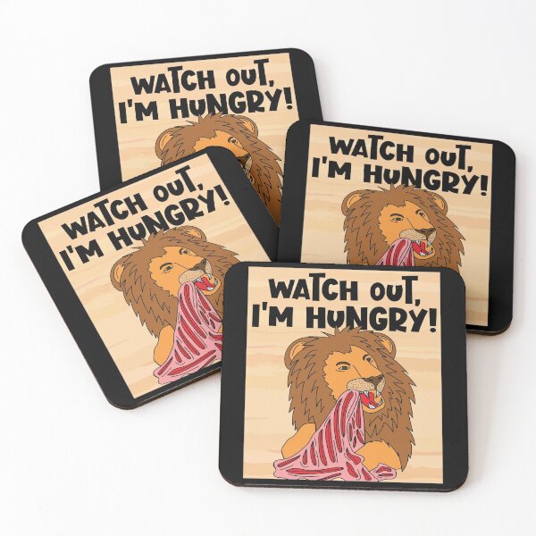 Item preview, Funny And Hungry Lion With Saying designed and sold by flofin.