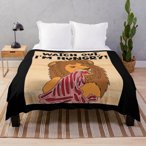 Item preview, Funny And Hungry Lion With Saying designed and sold by flofin.
