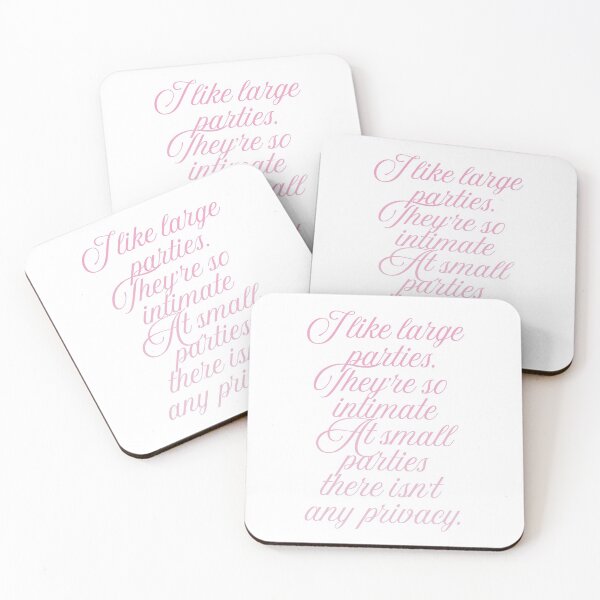 Item preview, I like large parties. They’re so intimate. designed and sold by rissidesigns.