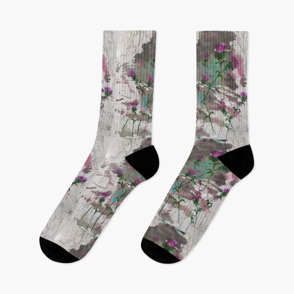 Item preview, Scottish thistle, wildflowers designed and sold by NessArtByEwa.