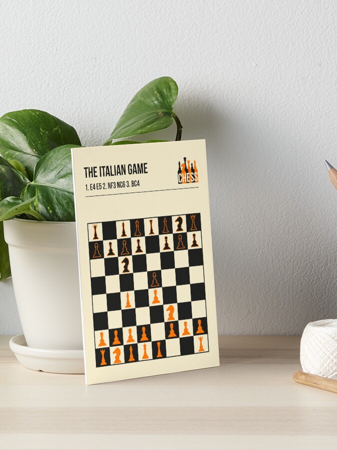 The Italian Game Chess Openings Art Book Cover Poster Sticker for Sale by  Jorn van Hezik