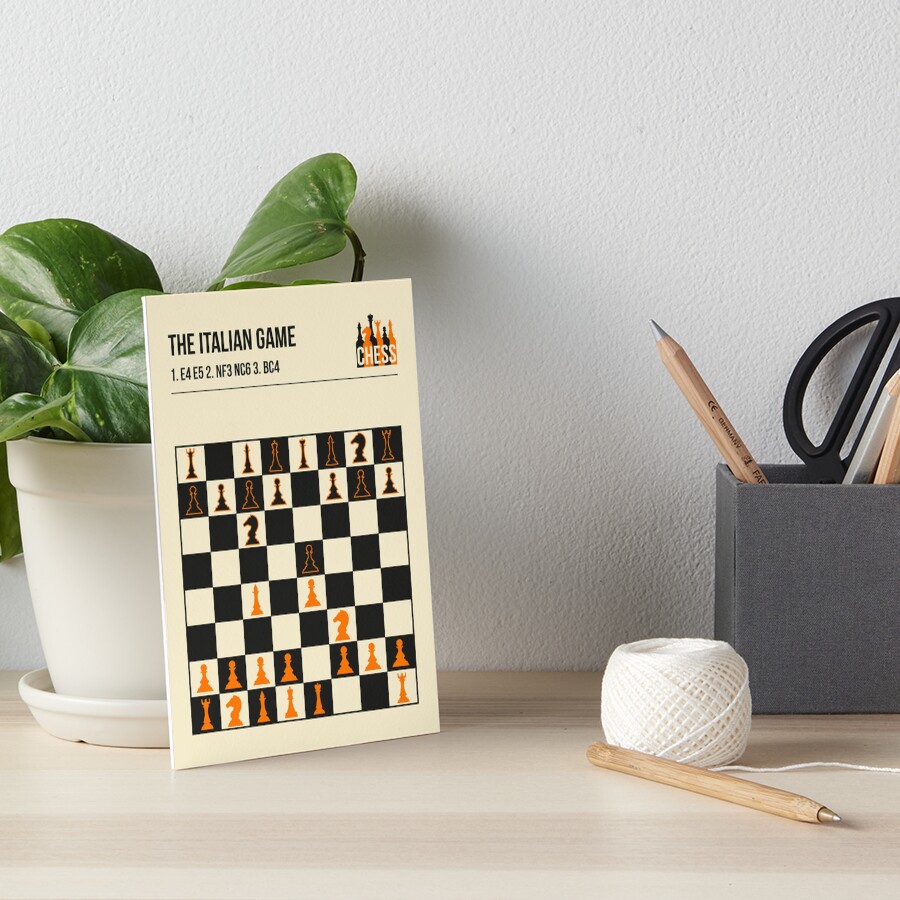 The Italian Game Chess Openings Art Book Cover Poster Greeting