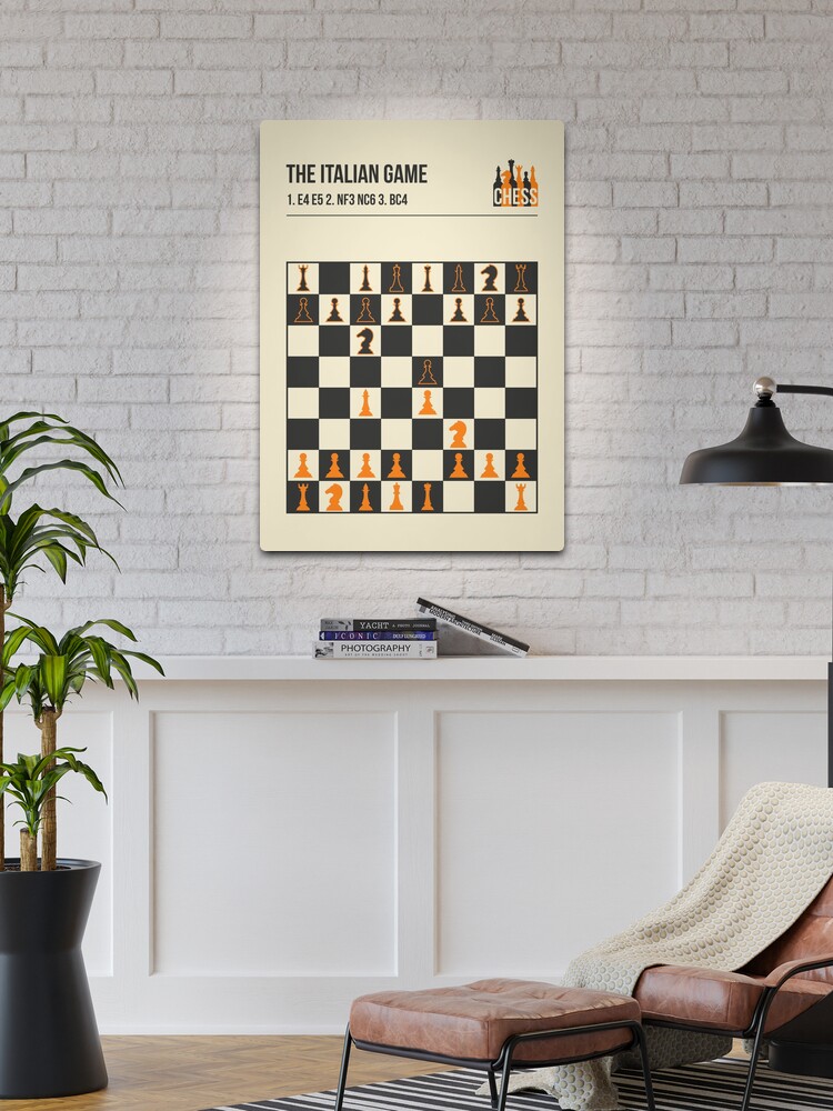 The Italian Game Chess Openings Art Book Cover Poster Poster for Sale by  Jorn van Hezik