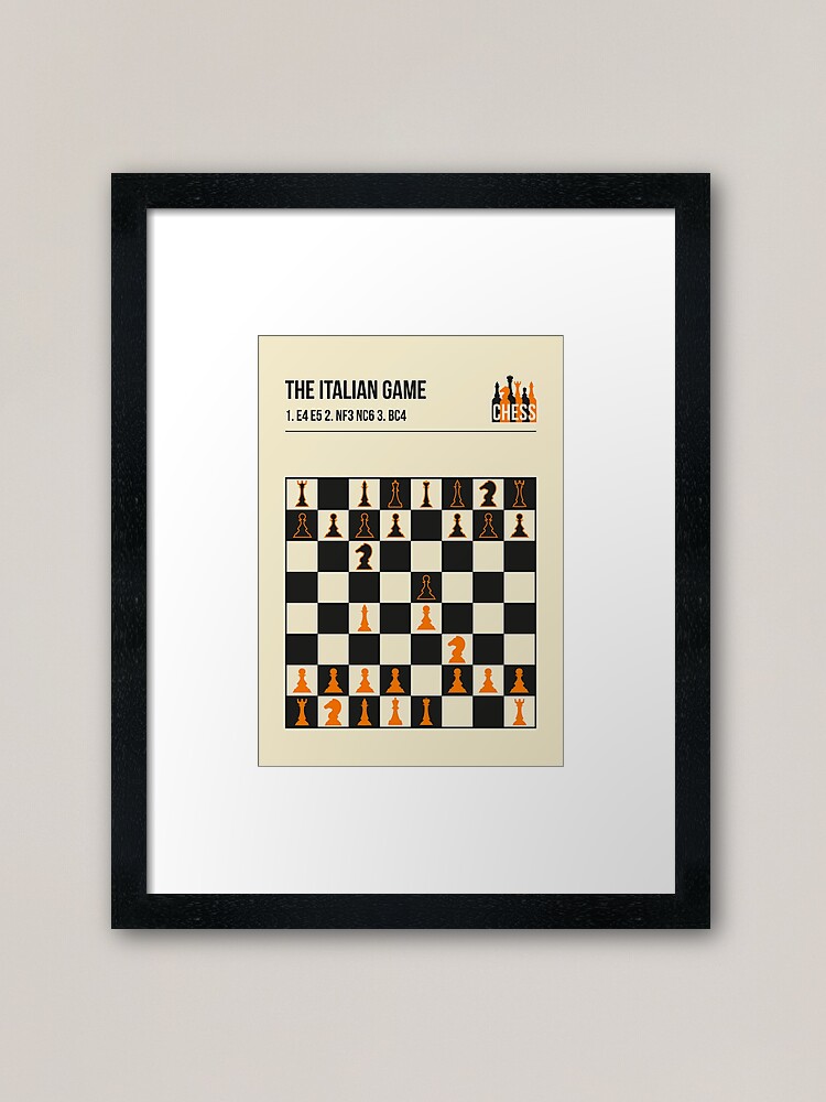 The Italian Game Chess Openings Art Book Cover Poster Metal Print