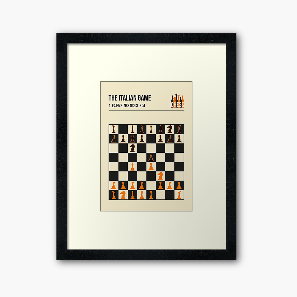 Italian Game Chess Opening Print Chess Poster Chess Gift 
