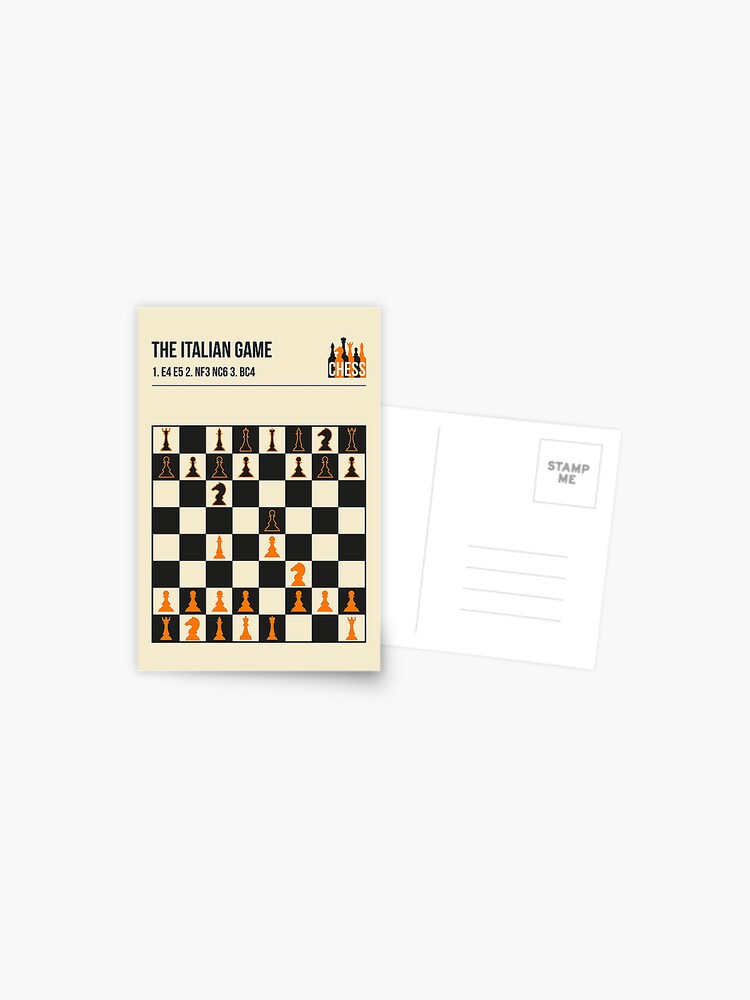 The Italian Game Chess Openings Art Book Cover Poster Poster for Sale by  Jorn van Hezik