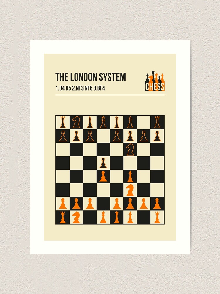 London System Chess Opening Print Chess Poster Chess 