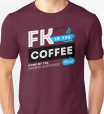 Deadly Premonition - FK In The Coffee Official Tee (White / Blue) Unisex T-Shirt