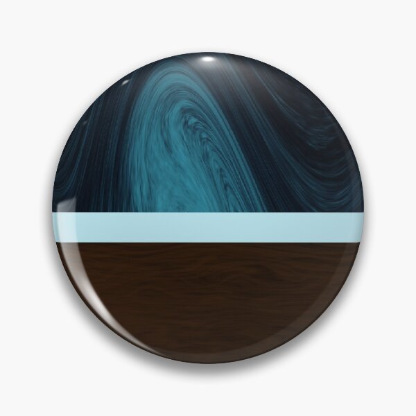 Item preview, Blue Teal Aqua  Alcohol ink Watercolor Marble with Dark Wood designed and sold by LeahsColorBox.