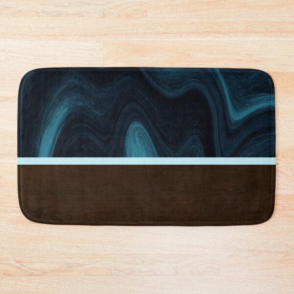 Item preview, Blue Teal Aqua  Alcohol ink Watercolor Marble with Dark Wood designed and sold by LeahsColorBox.