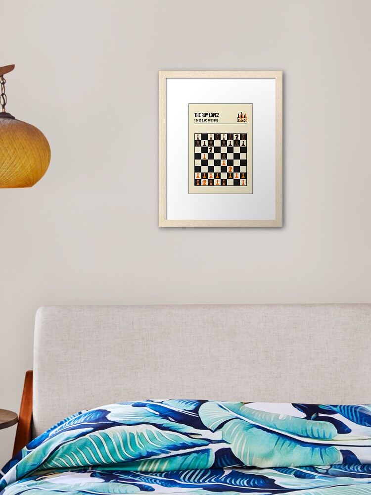 The Ruy Lopez Chess Opening in a vintage book cover poster style.  Art  Board Print for Sale by Jorn van Hezik