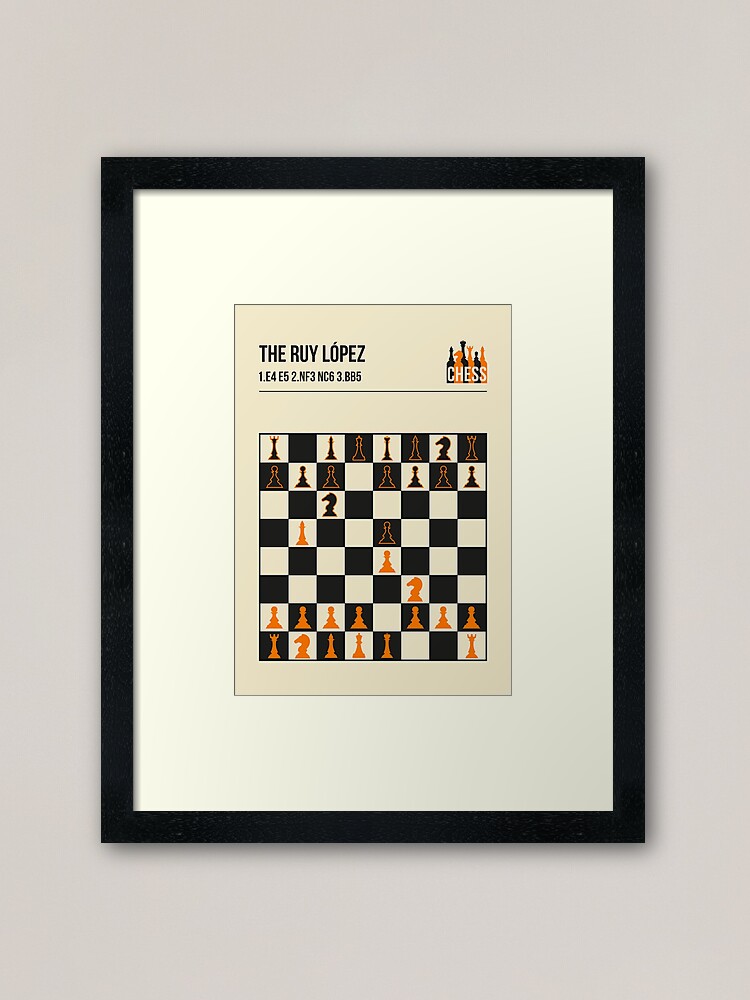 The Ruy Lopez Chess Opening in a vintage book cover poster style.  Canvas  Print for Sale by Jorn van Hezik