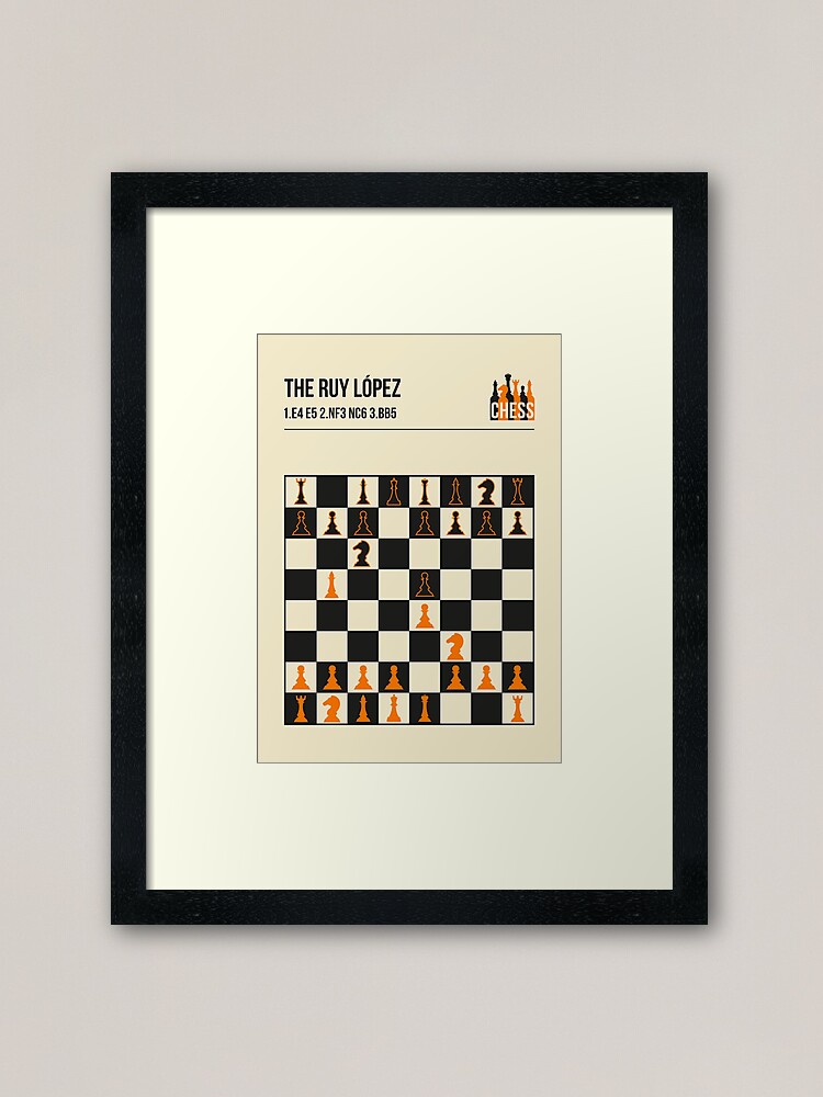 The Ruy Lopez Chess Opening in a vintage book cover poster style.  Art  Board Print for Sale by Jorn van Hezik