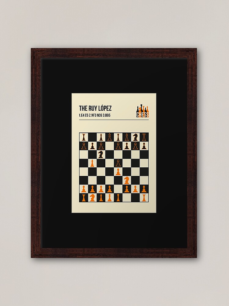 The Ruy Lopez Chess Opening in a vintage book cover poster style.  Canvas  Print for Sale by Jorn van Hezik