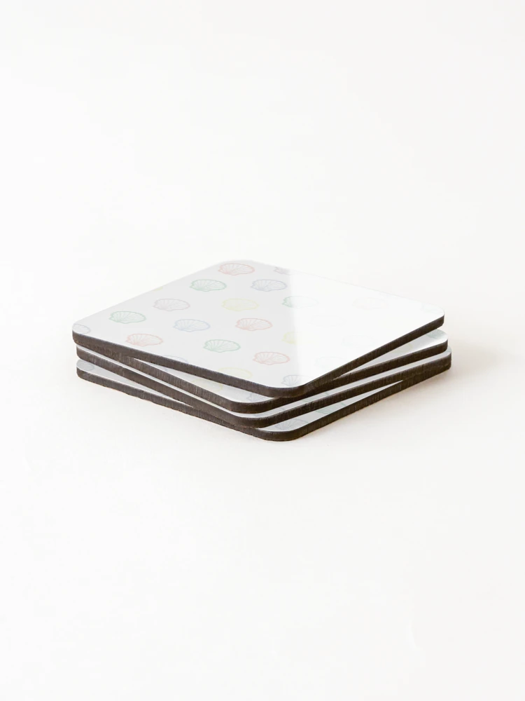 Thumbnail 4 of 5, Coasters (Set of 4), Pastel Shells designed and sold by PyjamaBee.