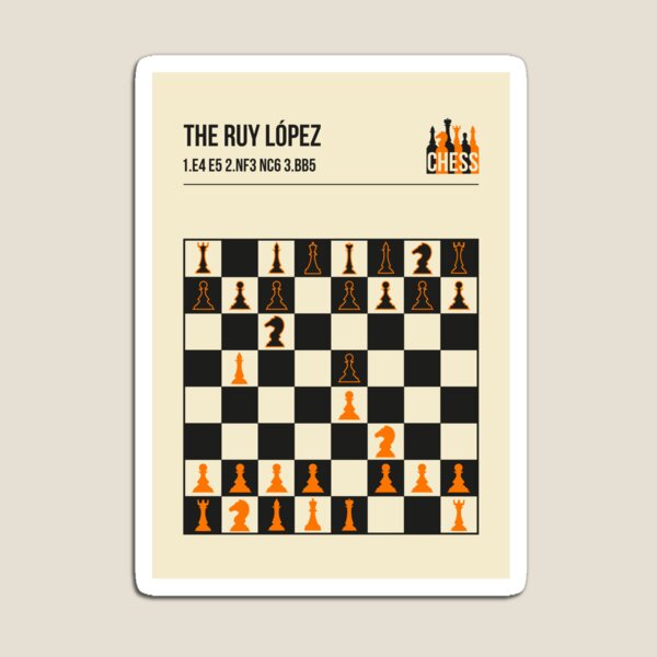 The Ruy Lopez Chess Opening in a vintage book cover poster style.  Art  Board Print for Sale by Jorn van Hezik