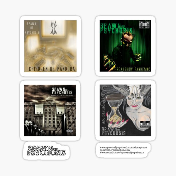 Spawn of Psychosis Discography Sticker pack Sticker
