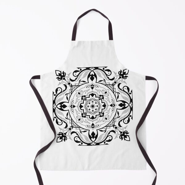 Item preview, Square Ornamental Dotwork Mandala (white version) designed and sold by Anicatattoos.