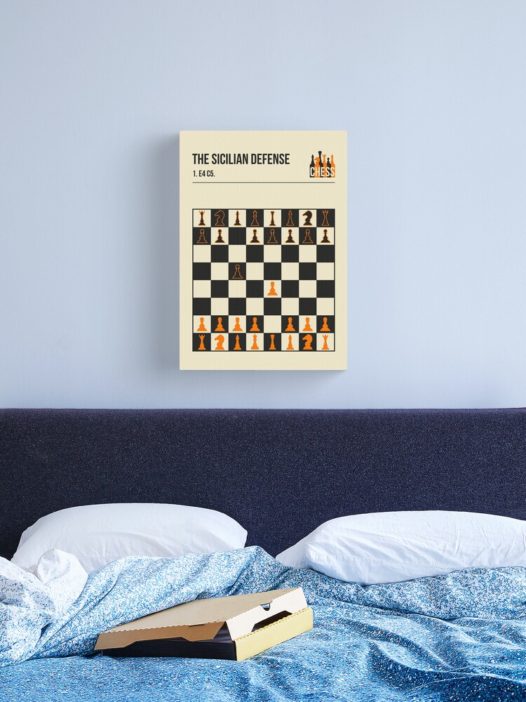The Sicilian Defense Chess Opening Vintage Book Cover Poster Style | Spiral  Notebook