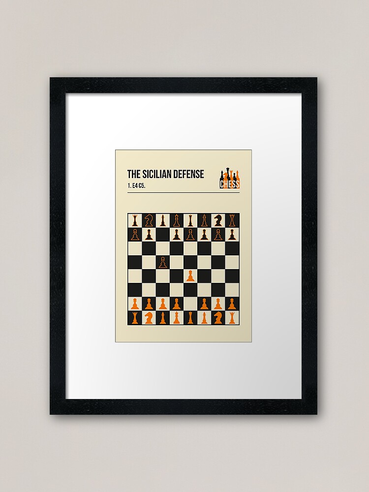 Chess Opening Printable Wall Art Sicilian Defense 