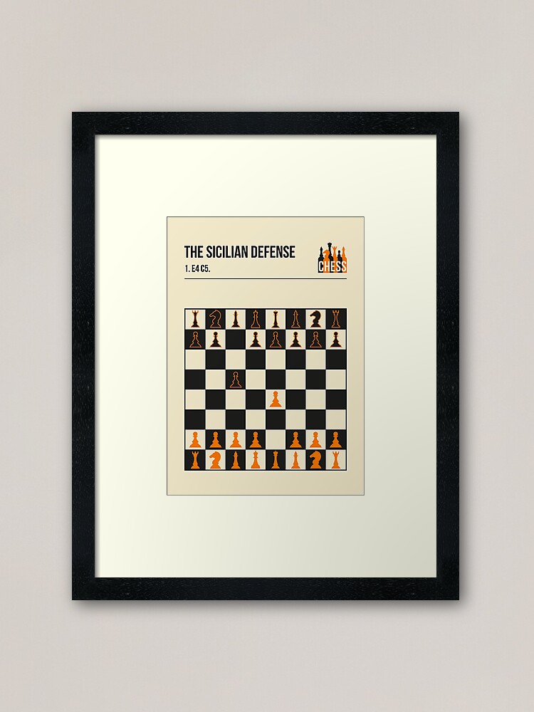 The Sicilian Defense Chess Opening Vintage Book Cover Poster Style Framed  Art Print for Sale by Jorn van Hezik