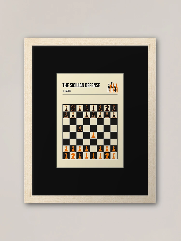 Sicilian Defense Chess' Poster, picture, metal print, paint by IMR Designs