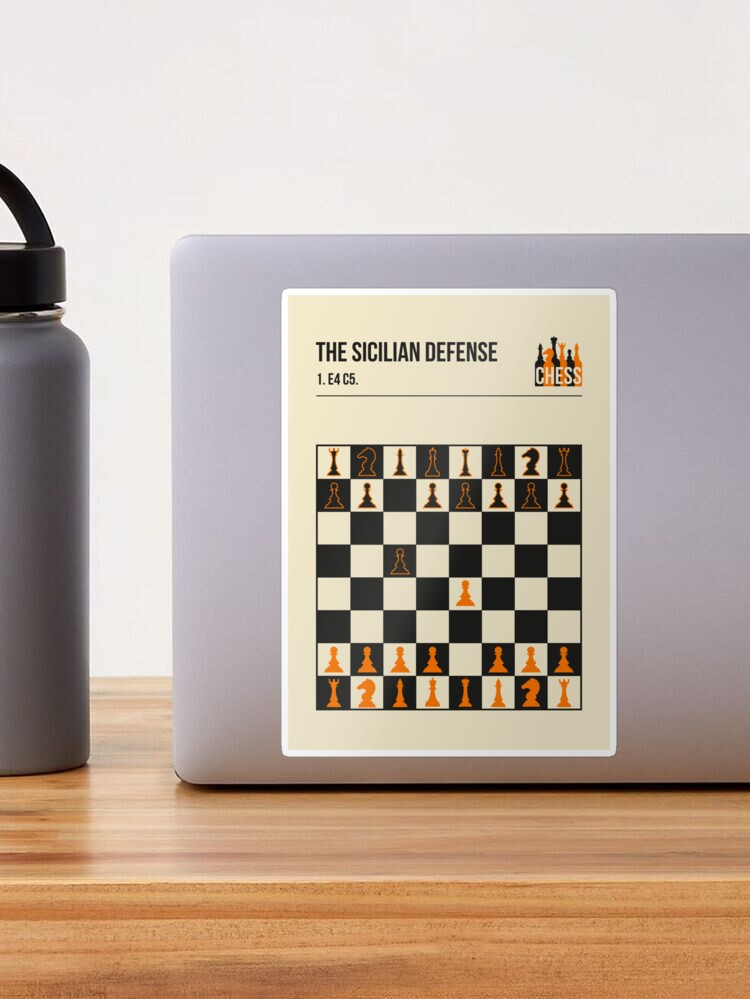 The Sicilian Defense Chess Opening Vintage Book Cover Poster Style |  Greeting Card