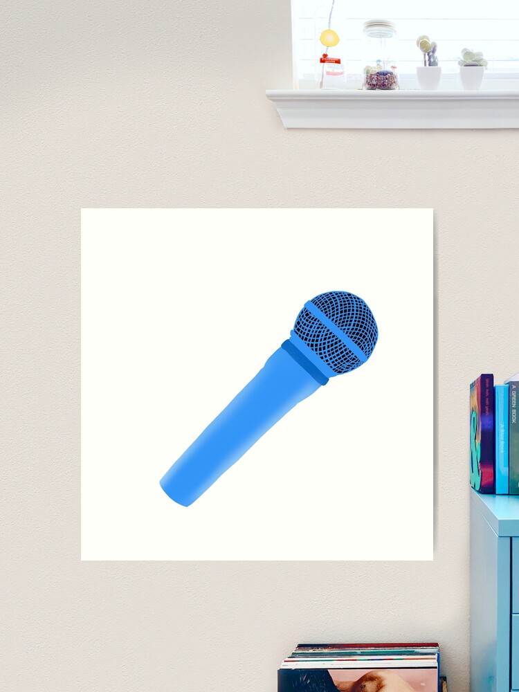 Blue Microphone, Singing, Gifts for Music lovers, Karaoke Poster for  Sale by LMHDesignsshop