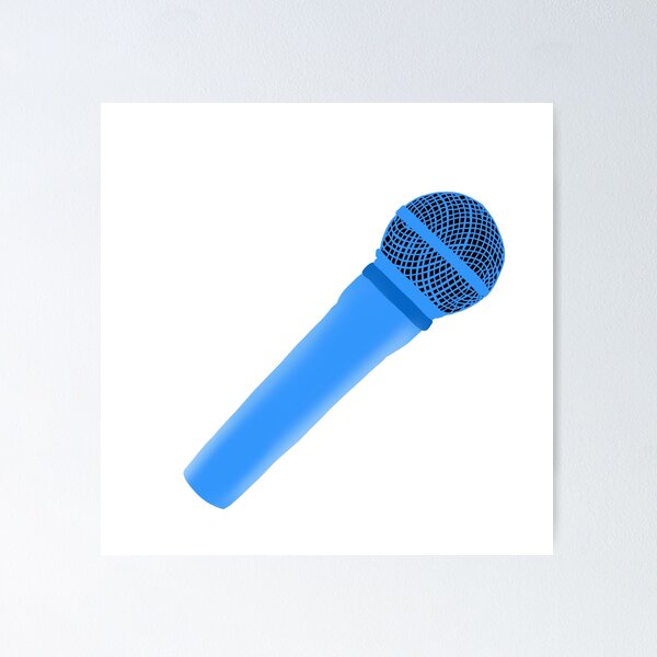 Blue Microphone, Singing, Gifts for Music lovers, Karaoke Poster for  Sale by LMHDesignsshop