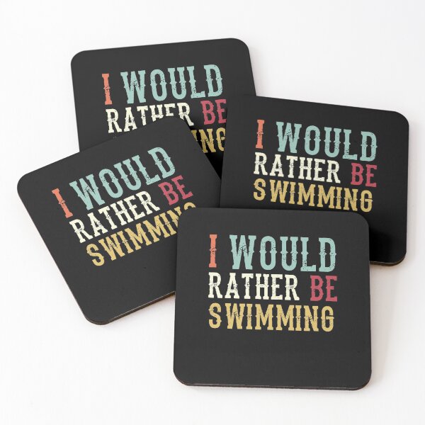 Item preview, Funny Vintage I'd Rather Be Swimming designed and sold by Scratches Tees.