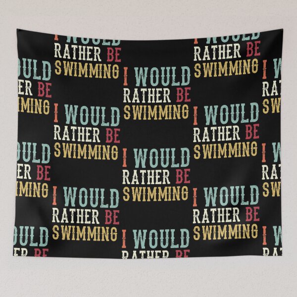 Item preview, Funny Vintage I'd Rather Be Swimming designed and sold by Scratches Tees.