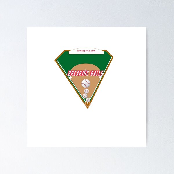 Artikelvorschau, Breaking Balls Baseball T-Shirt entworfen und verkauft von PopPucks.