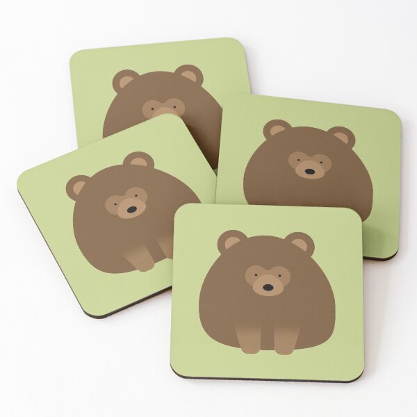 Item preview, Brown bear round animal designed and sold by peachypanda.