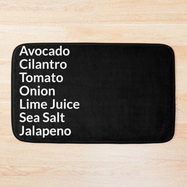 Item preview, Funny Guacamole Ingredients Listed in White designed and sold by TrndSttr.