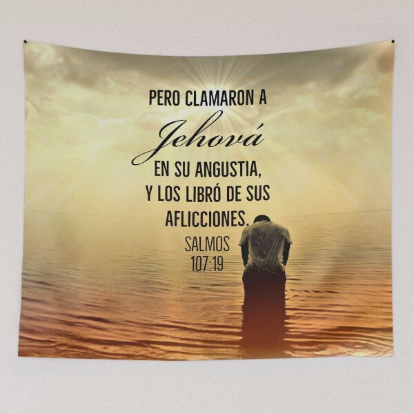 Item preview, Jehovah delivered them out of their afflictions. Psalm 107: 19 designed and sold by Fe-En-Cristo.