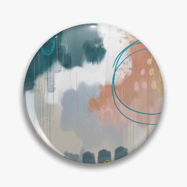 Item preview, Peach and Green Abstract Painting designed and sold by NancyMerkle.
