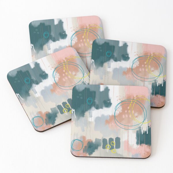 Item preview, Peach and Green Abstract Painting designed and sold by NancyMerkle.