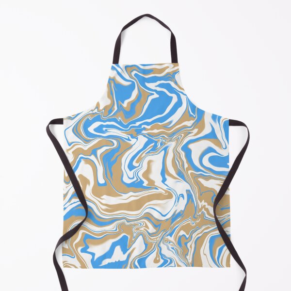Item preview, Swirly Melted Ice Cream - Blue and ocher designed and sold by Home with Lola.